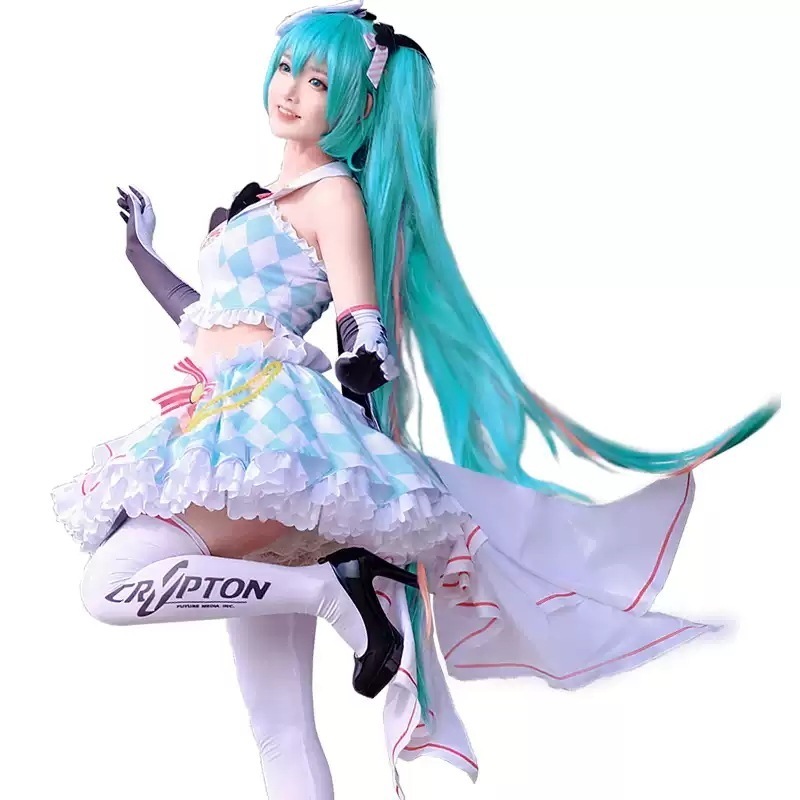 初音ミク 風 vocaloid Racing Miku レーシングミク はつね ミク コスプレ衣装 cosplay 変装 仮装 コスチューム 撮影 祭り