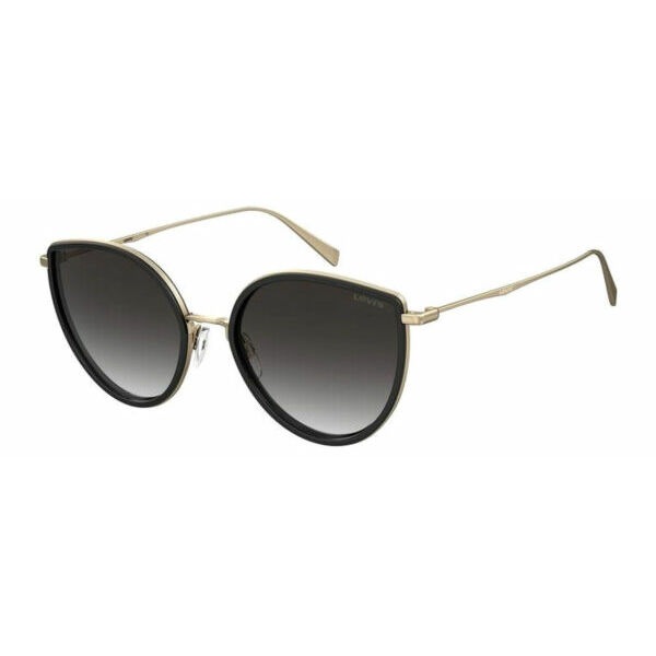 リーバイスTimeless LV5011S Womens Cat Eye Sunglasses Black Gold/Grey Gradient 56mm