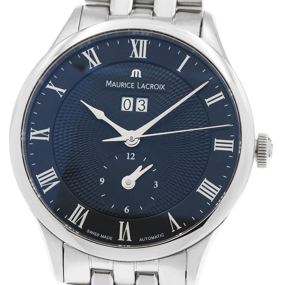 モーリスラクロア MAURICE LACROIX MP6707-SS002-310 マスターピース グランドデイト GMT 自動巻き メンズ 良品 保証書付き_934297【中古】