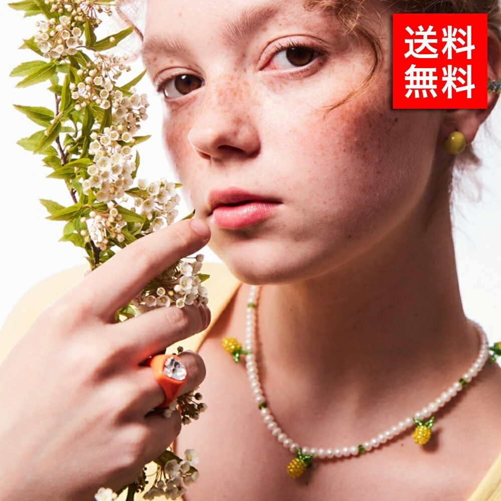 ネイチャー フルーツ パール ネックレス 韓国 ファッション アクセサリー ユニセックスネックレス