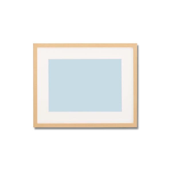 [軽量水彩額]縦横兼用 色あせを防ぐUVカットアクリル/マット付き 水彩額F6 ナチュラル