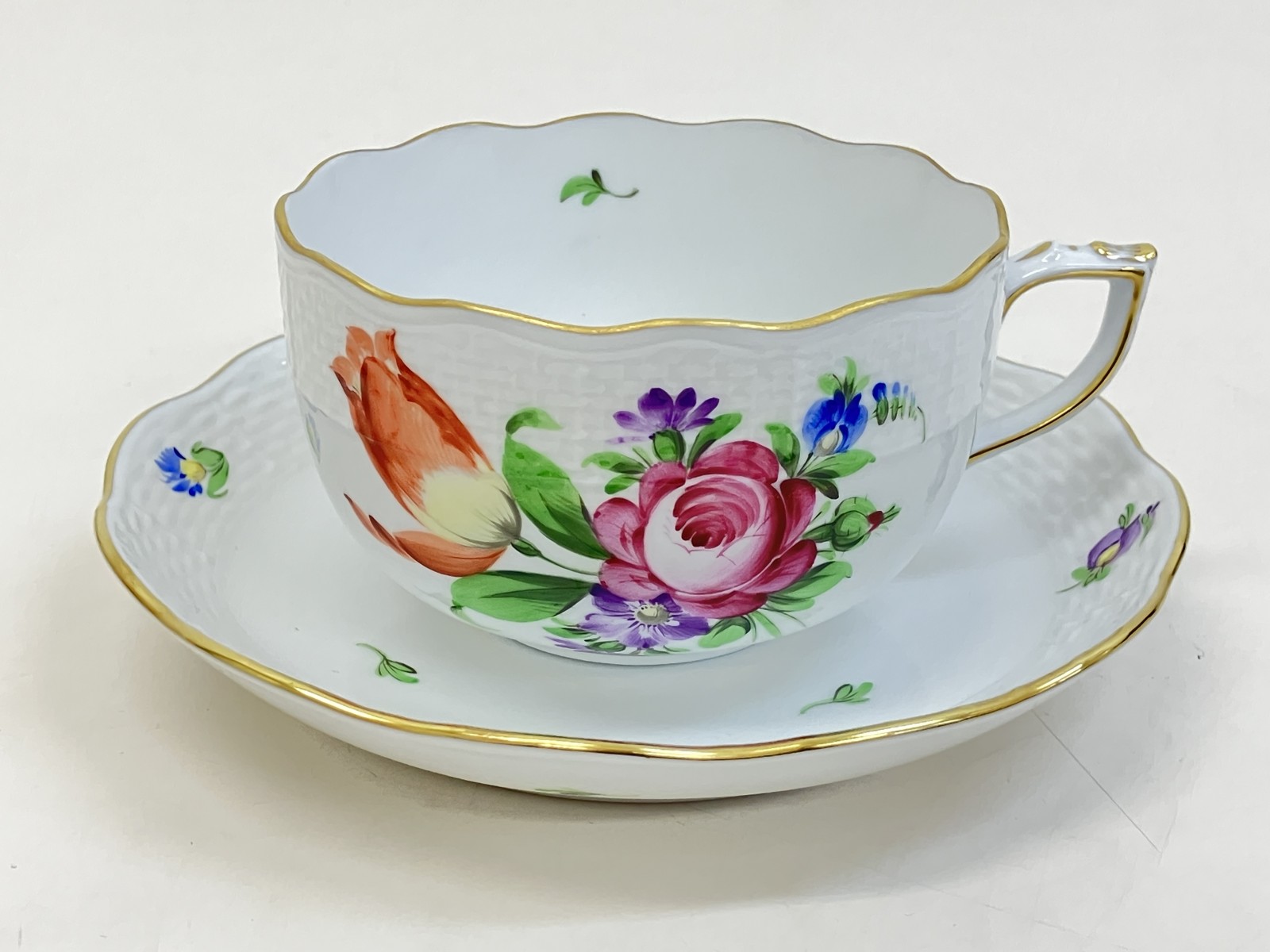 カップ＆ソーサー チューリップの花束 兼用 ティーカップ【中古】 ユニセックス