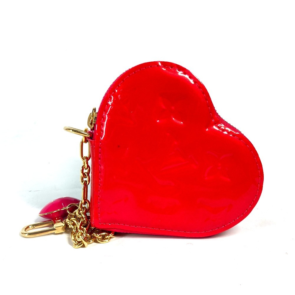 コインケース M93657 ポルト モネ・クール モノグラムヴェルニ 小銭入れ 財布 キーリング付き ハート モノグラムヴェルニキャンバス ローズ・ポップ ピンク