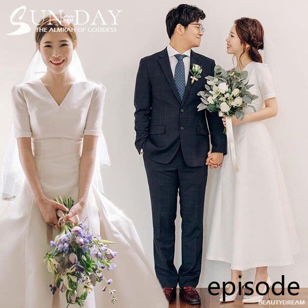 ウェディングドレス白 パーティードレス セクシー露背 花嫁ミニドレス マキシ丈 簡約 結婚式 V襟 二次会 エレガント お呼ばれ 挙式hs5408