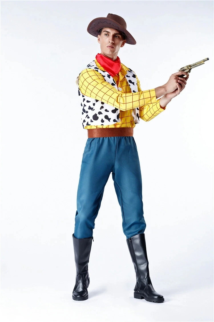 6点セット ハロウィン 衣装 カウボーイ コスプレ レディース メンズ ハロウィン コスム ウッディ風 仮装 夫婦の衣装 コスプレ衣装