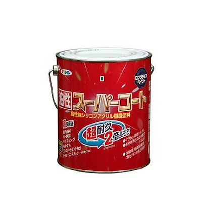 他サイト： アサヒペン 油性スーパーコート スーパーコート 油性塗料 １．６Ｌ 1.6L ツヤ消し黒の商品画像