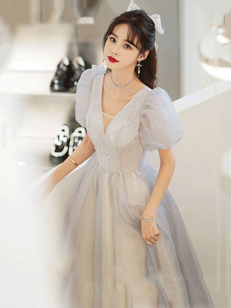 イブニングドレス 女性 2024年 宴会 気質 成人式 プリンセス プチスカート ホスト