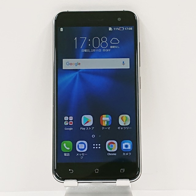 ZenFone 3 ASUS-Z017DA SIMフリー サファイアブラック 送料無料 本体 c02238 【中古】