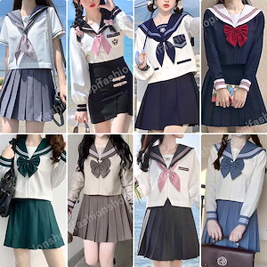 【3日内発送】1+1靴下 制服 学生服 セーラー服 女子制服 JK制服スカート セットアップ プリーツスカート ミニスカート チェック スカート 女子学生服 韓国制服 文化祭 学园祭 高校生中学