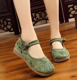 大安売りレディースシューズチャイナ靴手作り北京布靴パンプス靴刺繍靴婦人靴風ボタンチ