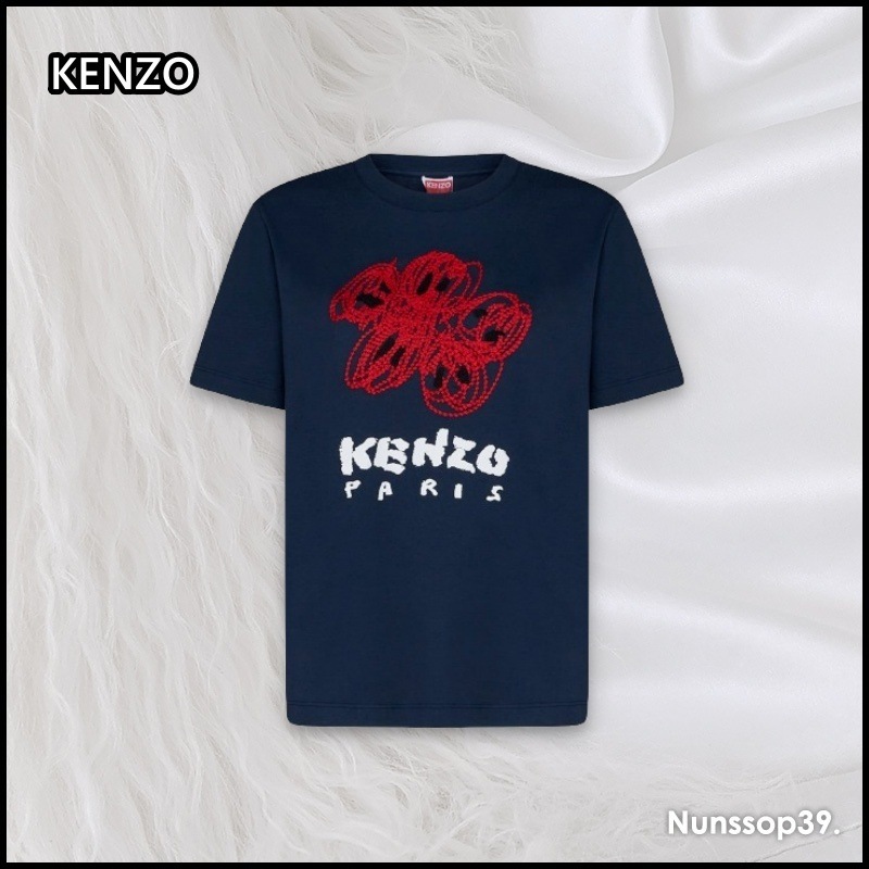 KENZO FE5 5TS273 4SG 77 ドローイング バーシチー Tシャツ