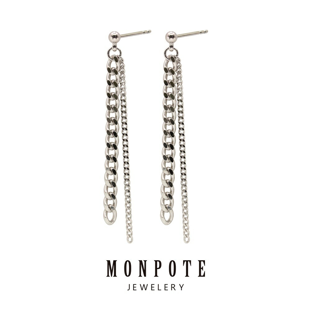 モンポット 大人 ロングピアス 揺れる チェーンピアス レディース スウィング スイングピアス シルバー925 かっこいい かわいい 普段使い おしゃれ 女性 プレゼント 誕生日 結婚祝い 結婚記念日 7,304円