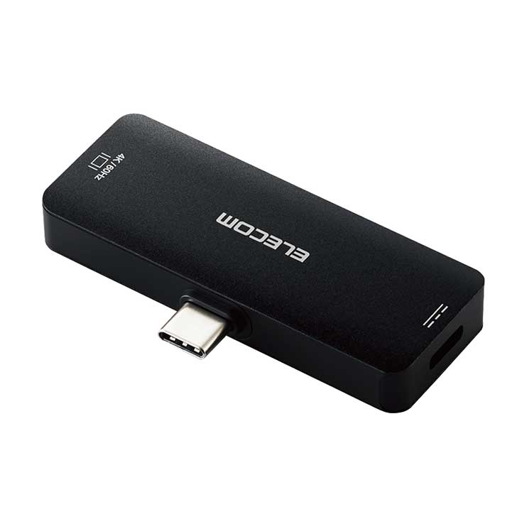 タイプC HDMI 映像変換アダプタ PD対応 急速充電 給電機能付 4K対応 コンパクトサイズ スマホ パソコン ブラック MPA-CHDMIPDBK