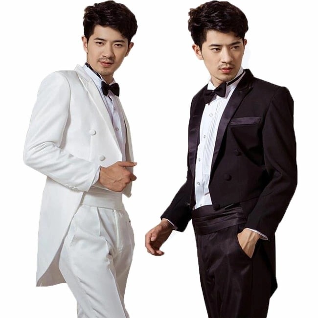 【本日限定】男女兼用 燕尾服 魔術師 舞台演出衣装 スーツ マジシャン衣装 オープニングダンス服 春秋 長袖ジャケット+ロングパンツ＋リボン＋ベルト 4点セット 欧米風 リボン　XXS-XL