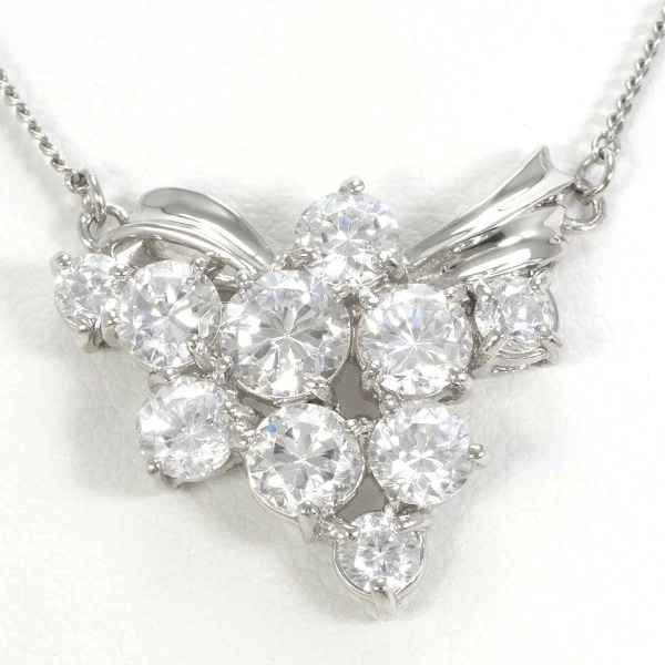 PT850 プラチナ ネックレス ジルコニア 総重量約5.9g 約42cm ジュエリー 中古