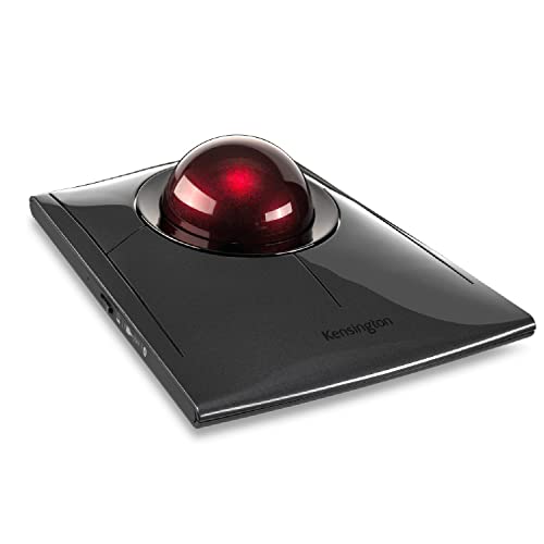 Kensington ケンジントン Slimblade Pro ワイヤレストラックボール 4ボタン 左右対称デザイン 55ボール 有線接続 2.4GHzワイヤレス接続 Bluetooth接続 Mac