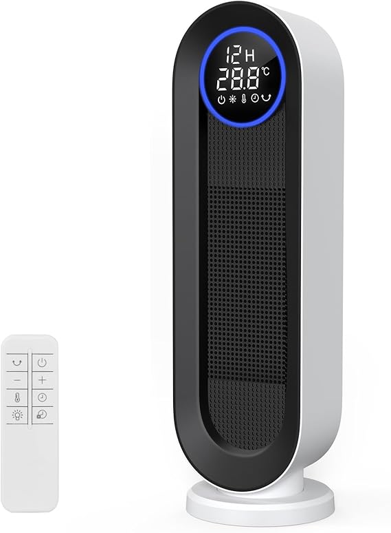 セラミックヒーター【2024年モデル＆ECO恒温運転】電気ストーブ 節電対策 暖房器具 省エネ 自動首振り 電気ヒーター LED大型ディスプレ タイマー機能 セラミックファンヒーター おしゃれ 800