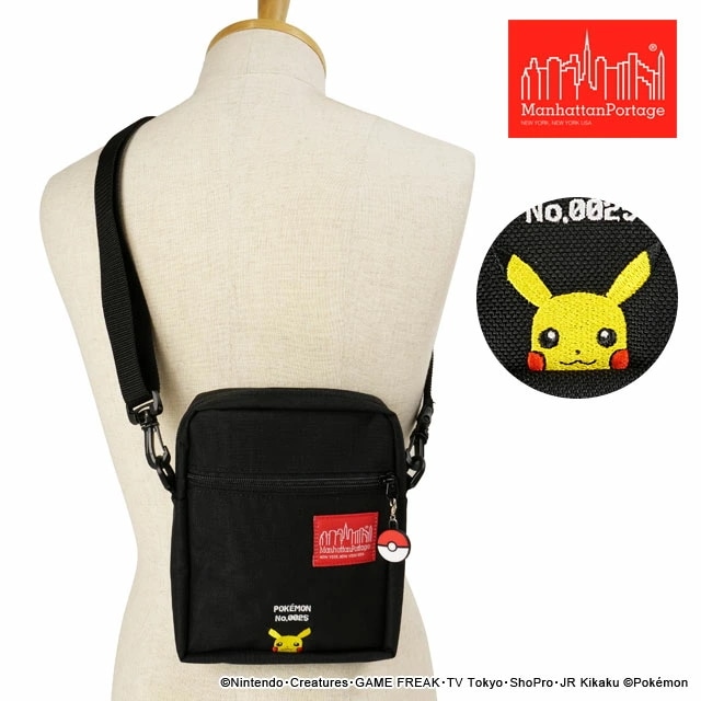 ポケットモンスター コラボ シティーライトバッグ バージョン2 ポケモン ピカチュー [MP1403PL2BPPIKACHU] メンズ・レディース 鞄 ショルダーバッグ Black ブラック