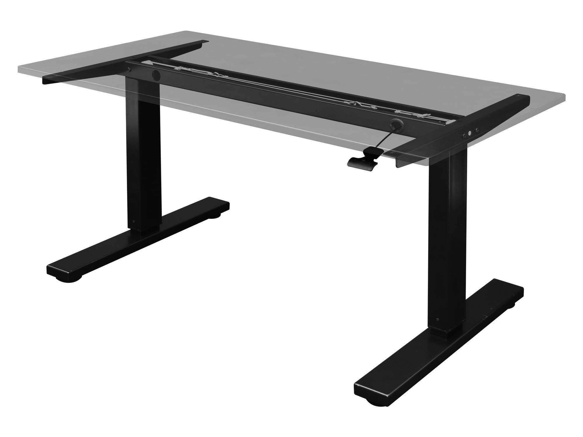 バウヒュッテ) SAゲーミングデスク ミドル 脚部 120cm幅 55~80cm昇降 ブラック BHD-1200SAM-BK 68738