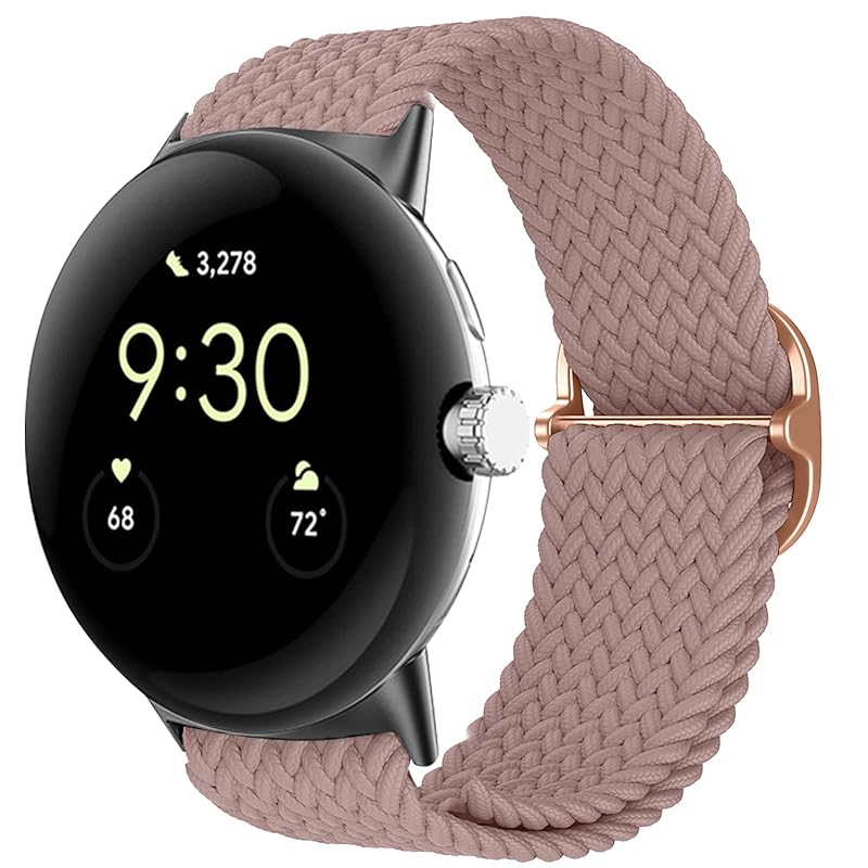 [RicYeel] バンド Google Pixel Watch 2/Google Pixel Watch 対応 替えバンド ナイロン製 交換ベルト 編組 伸縮性 バンド 通気性 柔らかい Googl