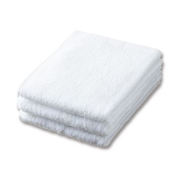 （まとめ）業務用スレンカラーフェイスタオルホワイト 1パック（3枚）(×20セット)