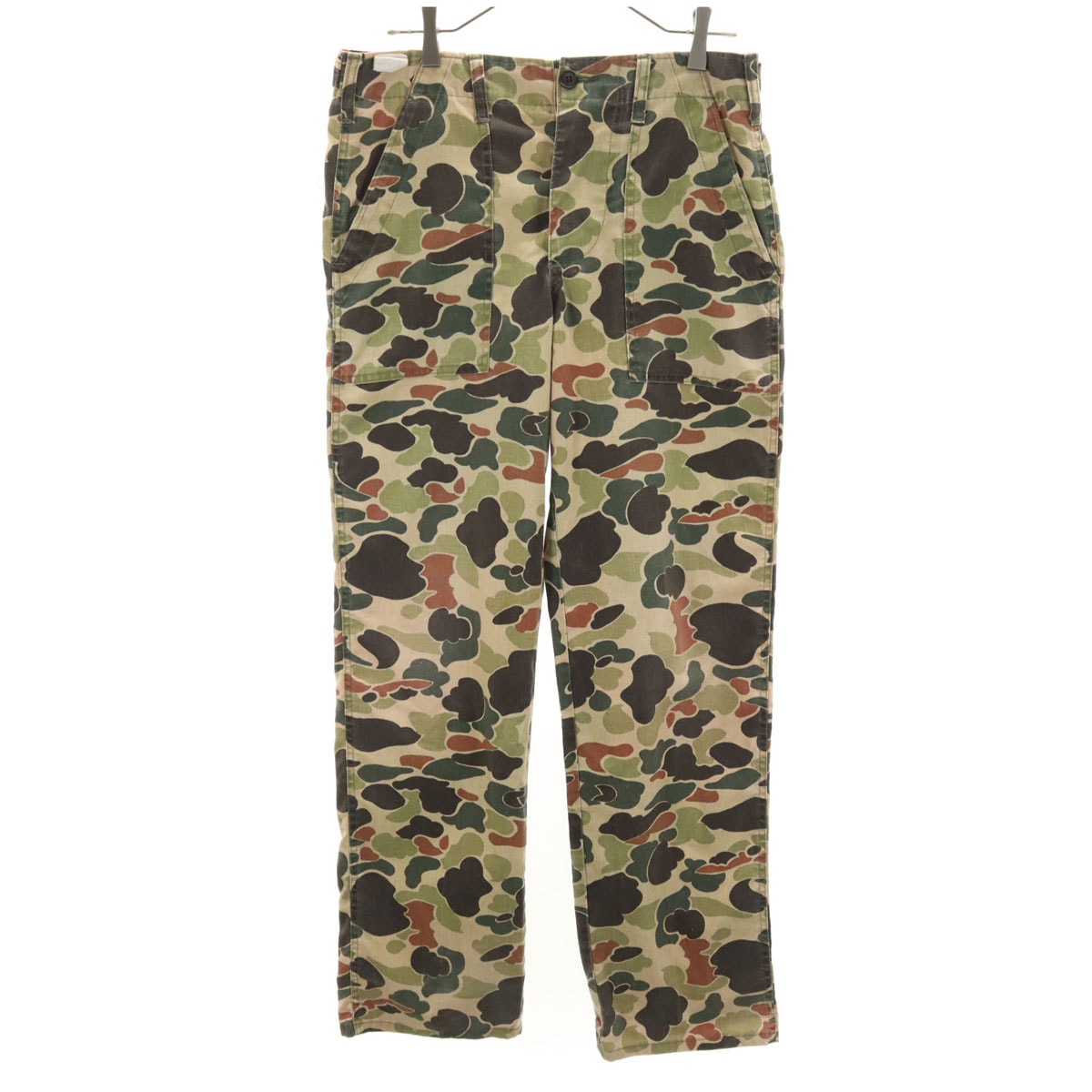 Nepco ネプコ 80s USA製 ヴィンテージ カモフラ柄 ベイカー パンツ w30 ベージュ 迷彩 メンズ 古着