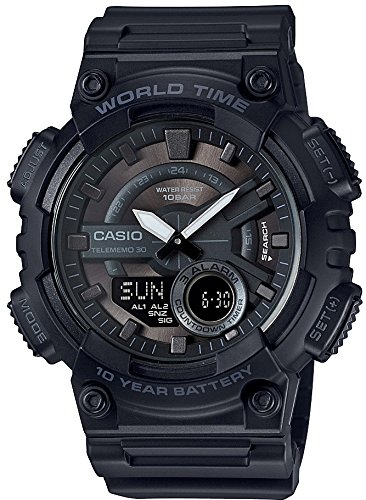 今年も話題の カシオ 腕時計 [カシオ] コレクション ブラック メンズ AEQ-110W-1BJF スタンダード(旧モデル) ブロック