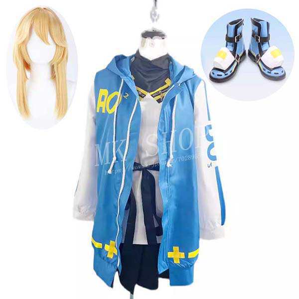 【急速出荷】最低価!格!Guilty Gear ギルティギアブリジット Bridget コスプレ 衣装ウィッグ cos靴 男女兼用 コスチューム 演出服 アニメ ゲーム ハロウィンコスプレ・変装・仮装