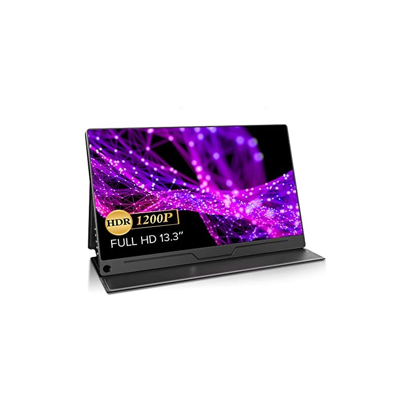 【即納】EVICIV モバイルモニター 13.3インチ 1920*1200 ポータブルディスプレイ 薄型 軽量 IPSパネル USB Type-C 標準HDMI ケース付 VESA対応 ペンホールス 12,581円
