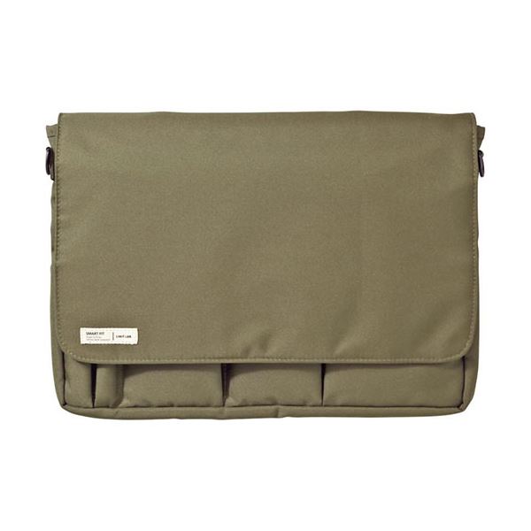 (まとめ) リヒトラブ SMART FITキャリングポーチ A4 オリーブ A-7577-22 1個 (×5セット)