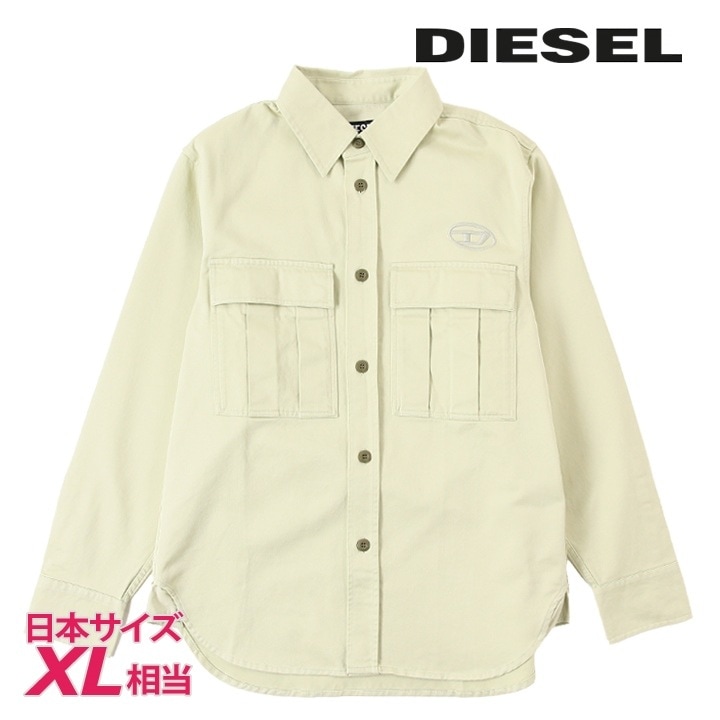 長袖コットンシャツ メンズ S-ROOW オーバルDロゴ刺繍 ストーンウォッシュ加工 die-m-t-f4-353