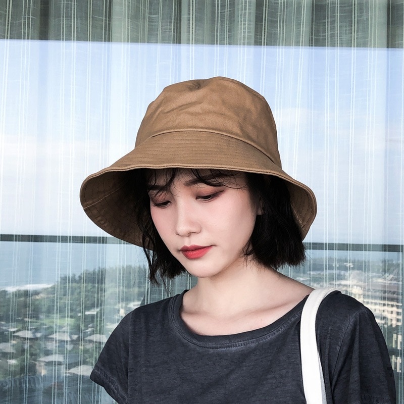 憧れ バケットハット 韓国 バケハ 日焼け紫外線 UV対策 レディース 帽子 黒