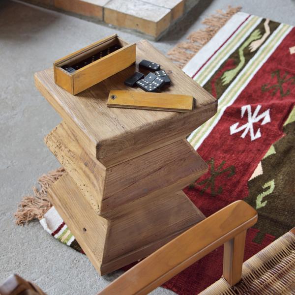 スツール 木製 天然木 椅子 サイドテーブル 古材 古木 おしゃれ インテリア デザイン カントリー ナチュラル モダン 北欧 アメリカン レトロ 木目 素材感