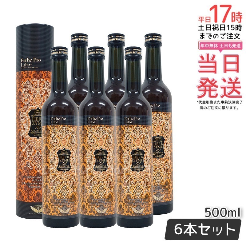 【お得6本セット】エステプロラボ ハーブザイム 113 グランプロ ジンジャー 500ml ファスティング＆健康サポート飲料