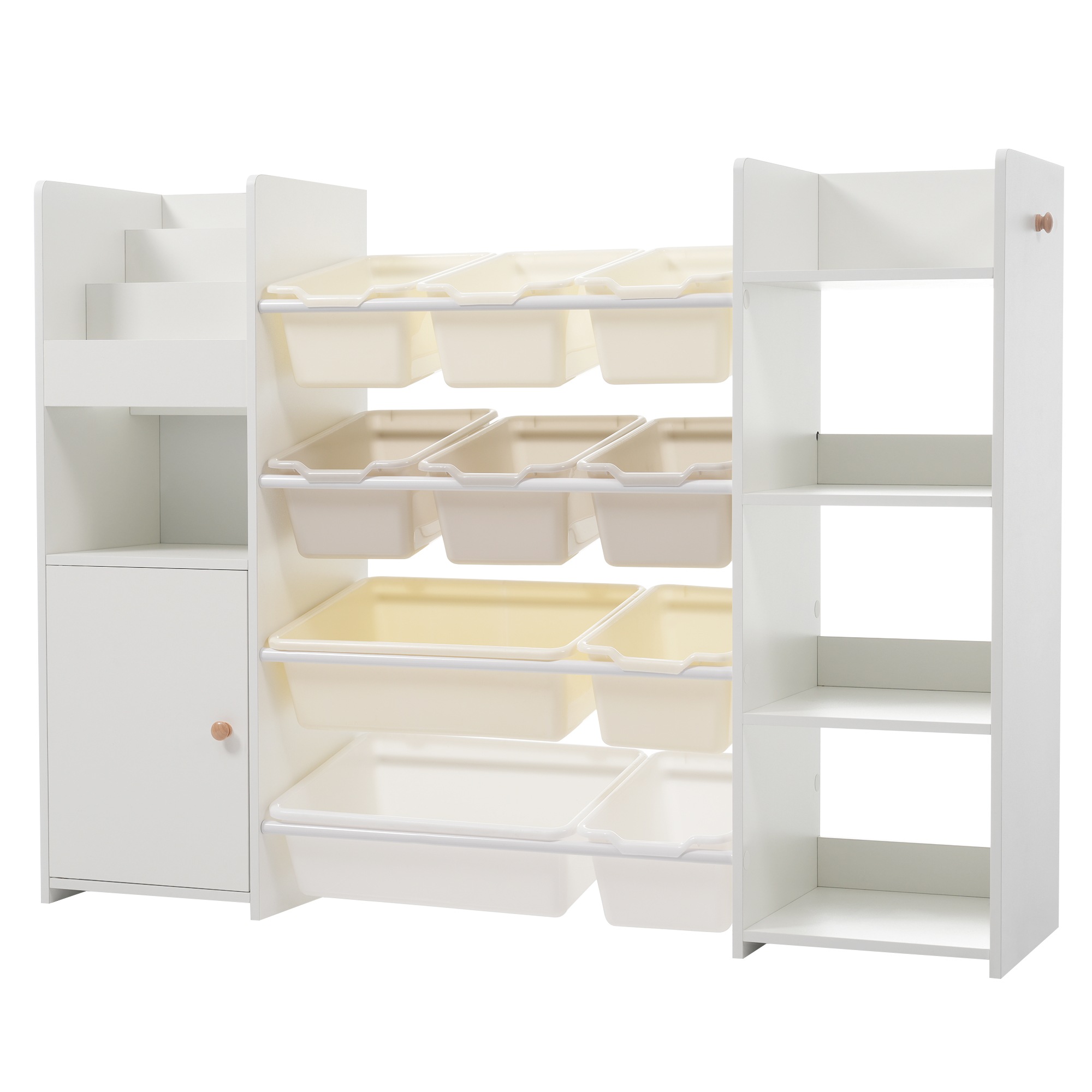 【国内出荷 - 3日配達】おもちゃ収納 ラック おもちゃ箱 絵本棚 収納ラック 大容量 ワイドタイプ 組立カンタン おしゃれ 子ども ボックス 引き出し 玩具箱 ナチュラル 新生活 ランドセルラック