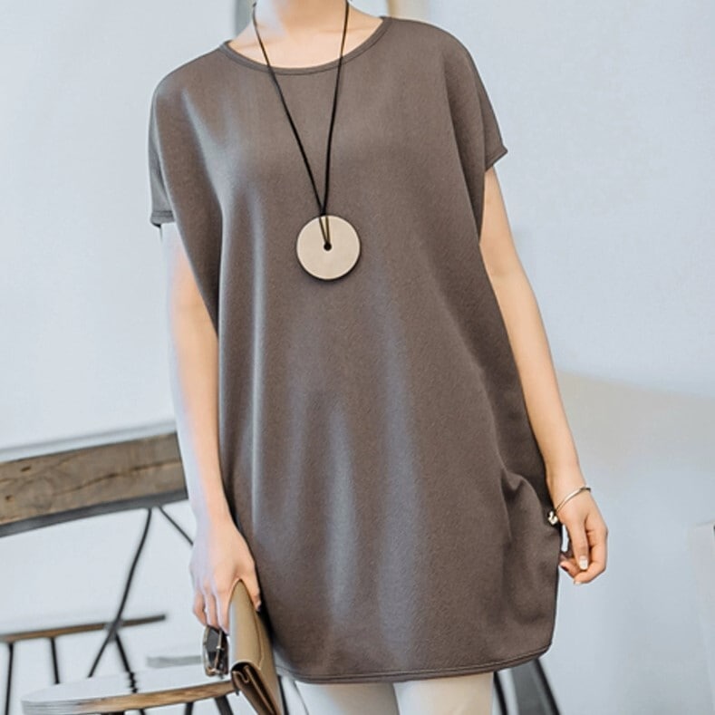 トップス Tシャツ ビッグT 半袖 ラウンドネック ストレート Iライン 薄手 かわいい 大人可愛い きれいめ シンプル カジュアル 大人 おしゃれ お洒落 大人可愛い 大人女子 こなれ感 ラフ 6,199円