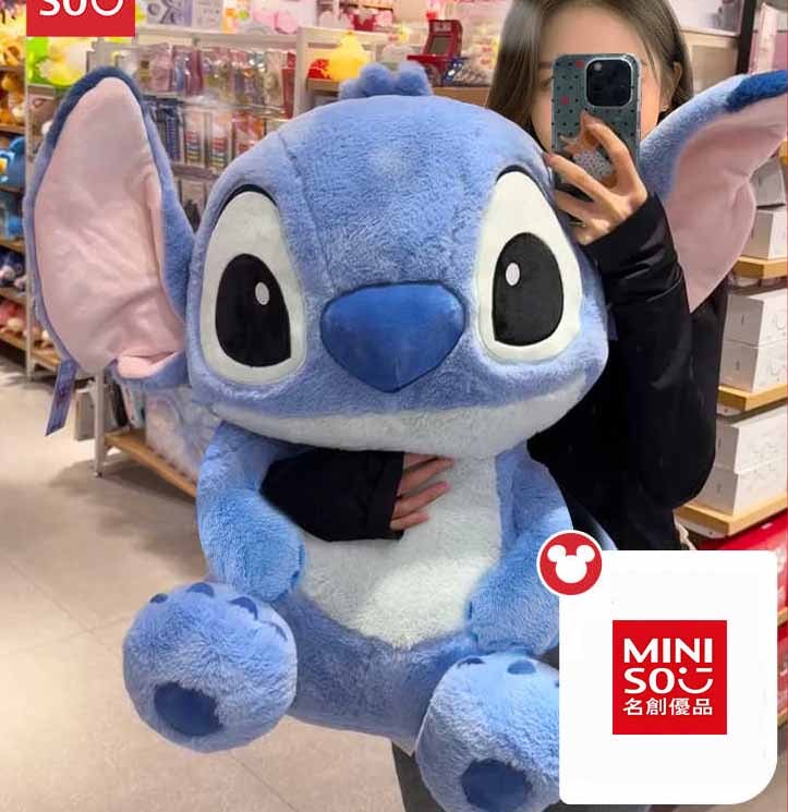 名創優品【正規品保証】big size m i n i s oディズニースティッチ プレゼント ぬいぐるみ70*46*35cm 5,606円
