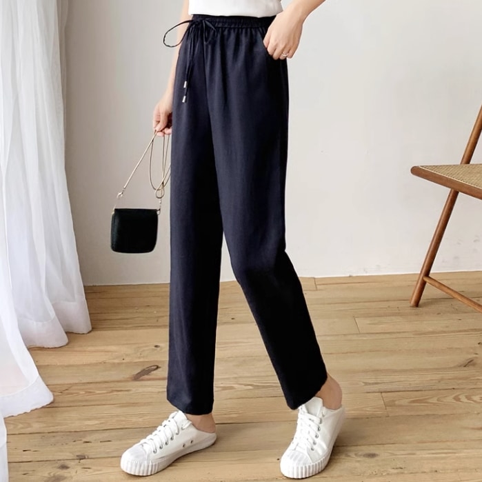 ボトムス パンツ アンクル丈 きれいめ シンプル カジュアル 大人 上品 おしゃれ お洒落 大人女子 こなれ感 ラフ 無地 春 夏 秋 冬 オールシーズン シーズンレス 2023 10代 20代