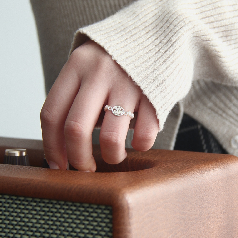 Plumeria Pearl Ring プラメリア真珠の指輪
