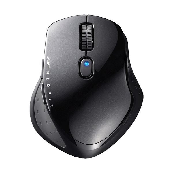 （まとめ） バッファロー 無線 BlueLED5ボタン ネオフィットマウス Sサイズ ブラック BSMBW510SBK 1個 5セット