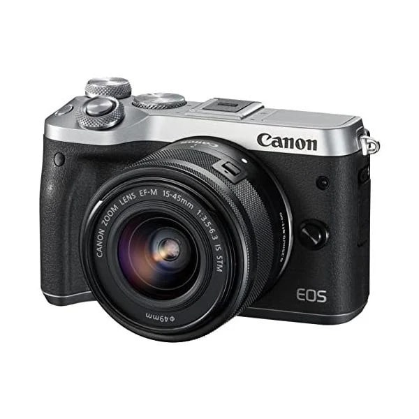【アウトレット品】Canon ミラーレス一眼カメラ EOS M6 レンズキット(シルバー) EF-M15-45mm F3.5-6.3 IS STM 付属 EOSM6SL-1545ISSTMLK