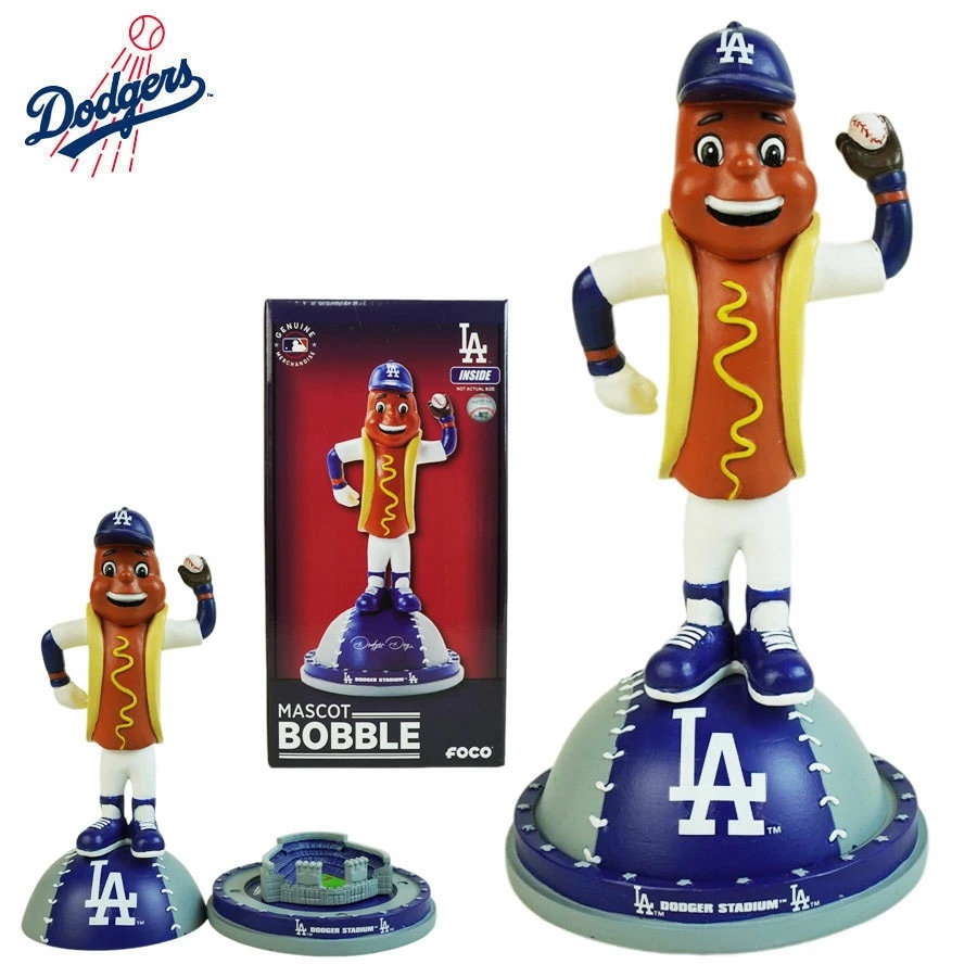 ロサンゼルス ドジャース 公式 ボブルヘッドFOCO LA DODGERS MASCOT BOBBLEドジャードッグ ホットドッグ 7インチメジャー リーグ ベースボー