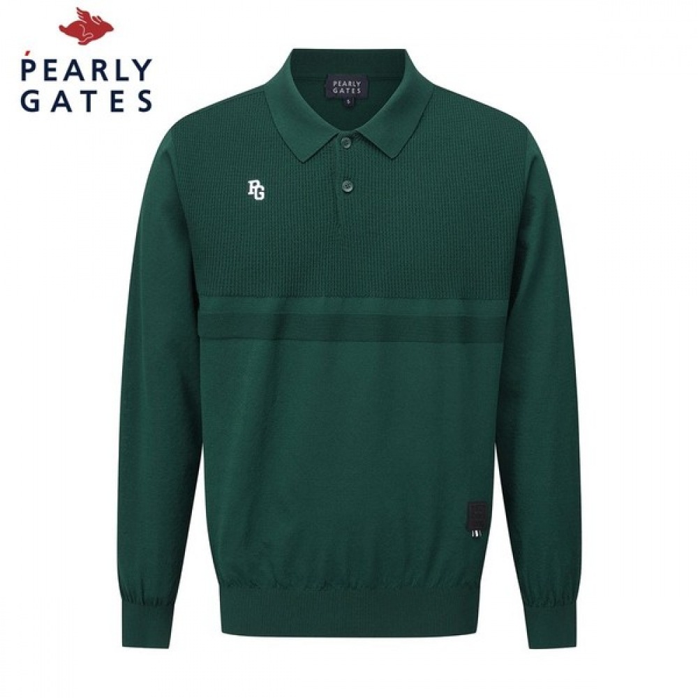 [パリゲイツ] メンズテクスチャードミックスカラー長袖ニット