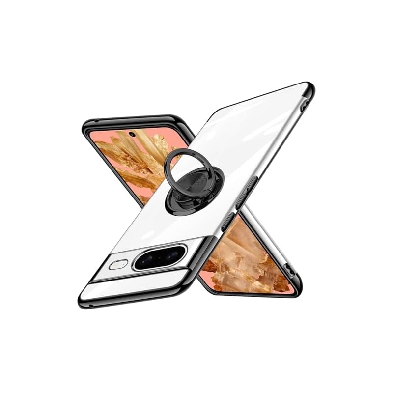 Google Pixel 8 用 ケース リング付き クリア Pixel8 用 カバー 耐衝撃 全面保護 軽量 薄型 ピクセル 8 用 スマホケース スタンド機能 車載ホルダー対応 擦り傷防止 滑り止
