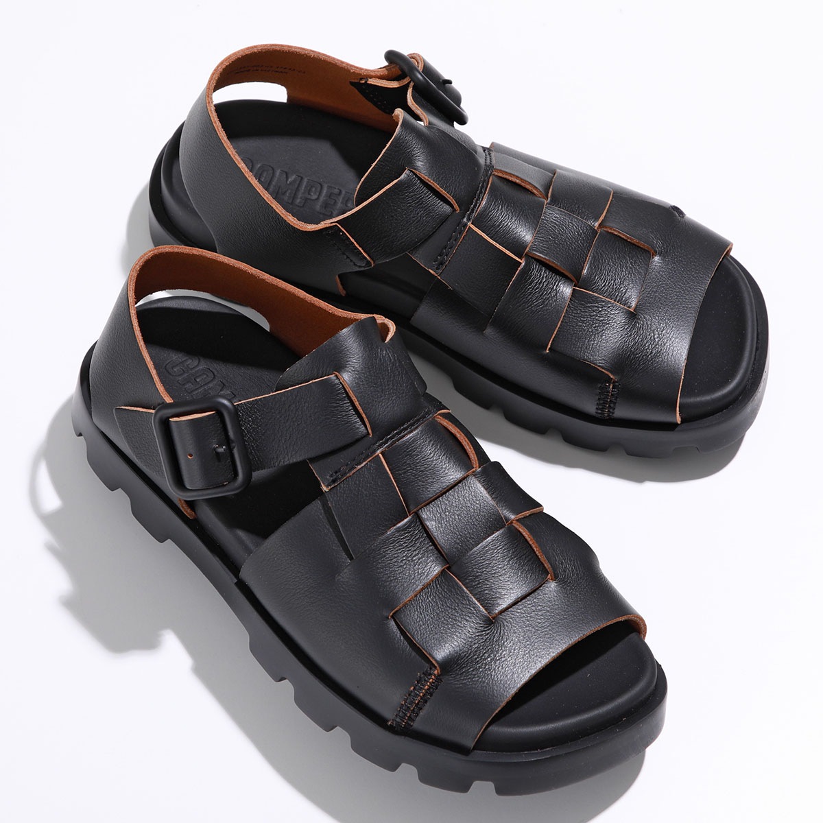 CAMPER カンペール グルカサンダル Brutus Sandal ブルートゥス K100778-006 メンズ レザー 軽量 EXTRALIGHT シューズ 靴 Black