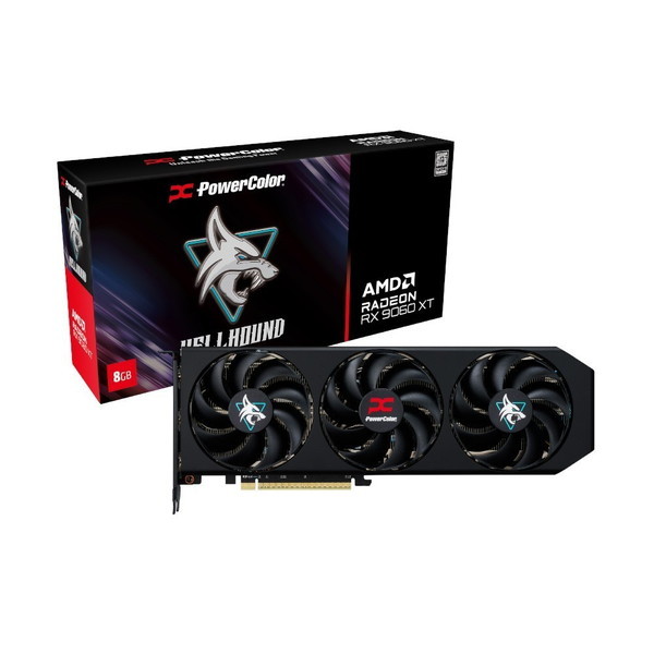 PowerColor RX9060XT 8G-L/OC Hellhound AMD Radeon RX 9060 XT 8GB GDDR6 グラフィックカード
