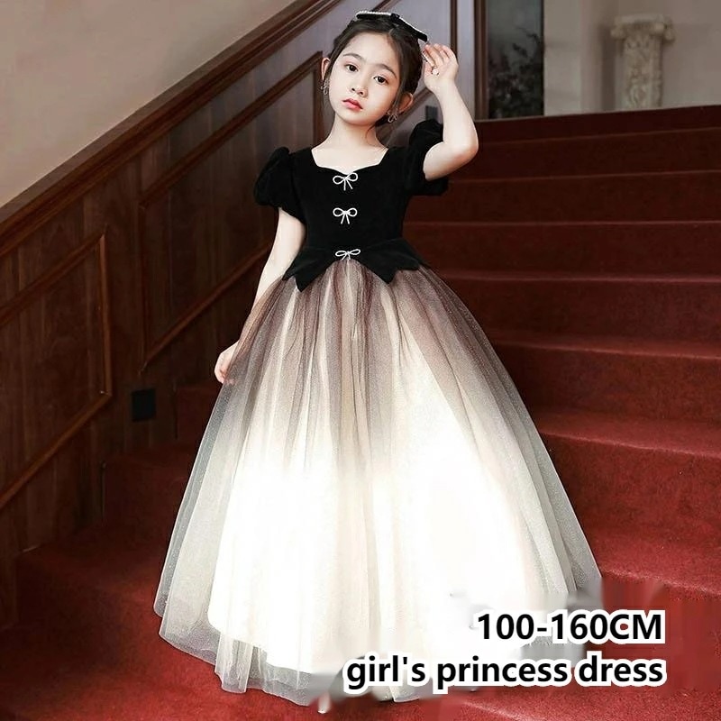 子供ドレス 女の子 ピアノ お姫様 プリンセスドレス 発表会 レースドレス 子ども ロングドレス キッズ ワンピース ワンピース 子供 ドレス フォーマル 結婚式 七五三 ジュニア c-lifu-63