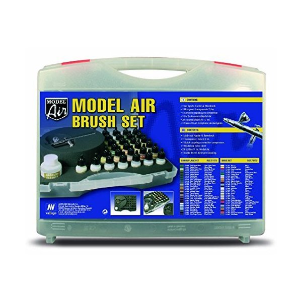 Vallejo Model Air Airbrush Set with Basic Colours 並行輸入品