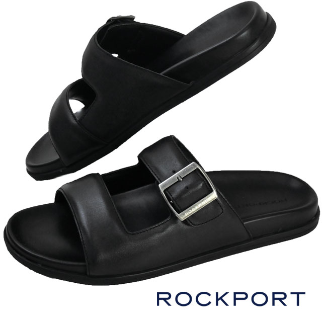 ロックポート ROCKPORT メンズ サンダル ダロン バックル スライド レザーサンダル スライドサンダル コンフォートサンダル CJ1649 ブラック 黒 カジュアル 送料無料 あす楽 evid 11,519円