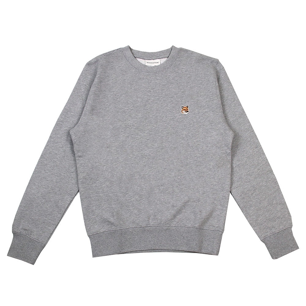 FOX HEAD PATCH REGULAR SWEATSHIRT LM00301KM0001 LIGHT GREY MERANGE 長袖 メンズ 刺繍ワッペン